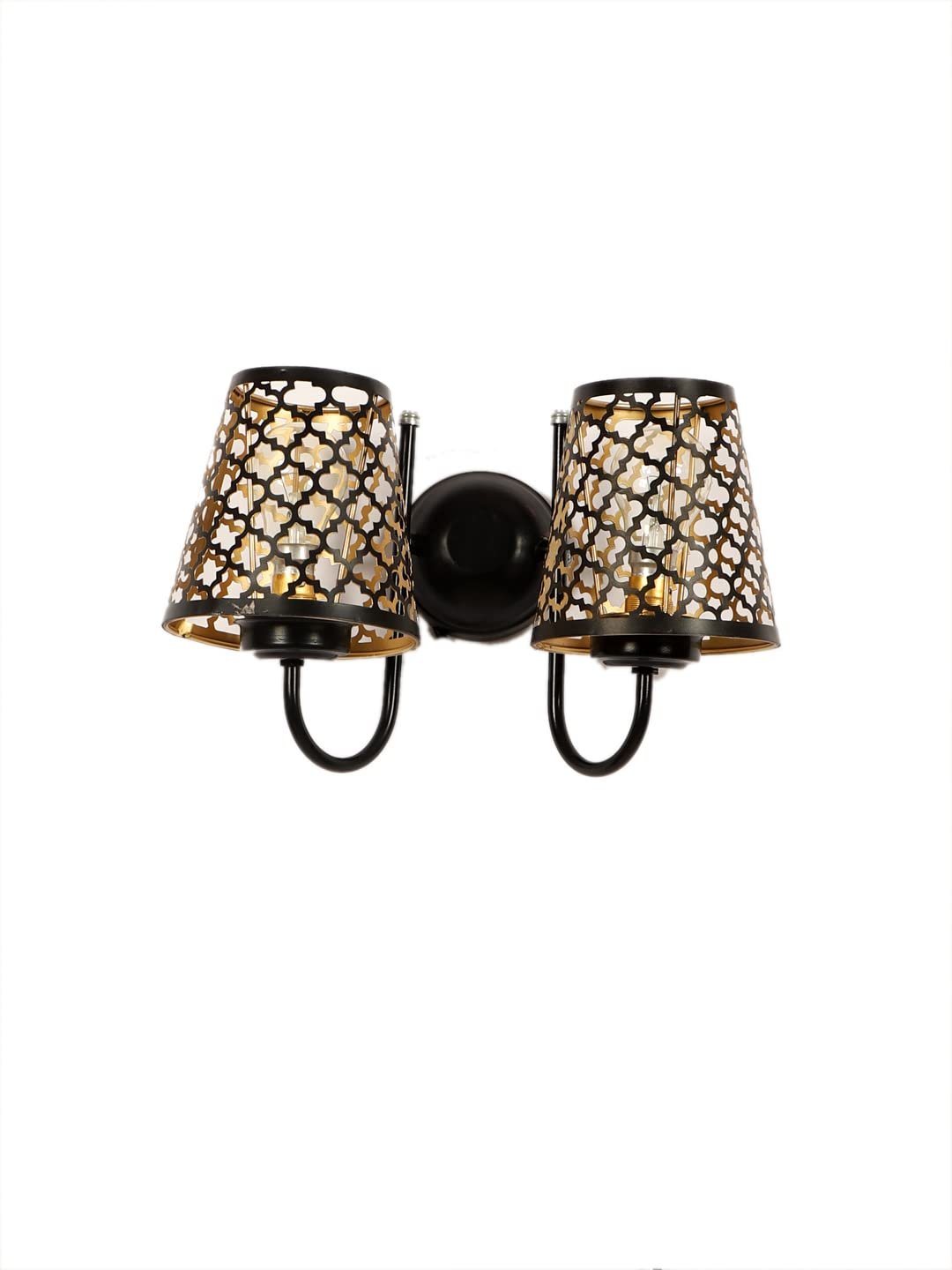 Dual Etched Diamond Wall Mounted Lamp with Iron Base