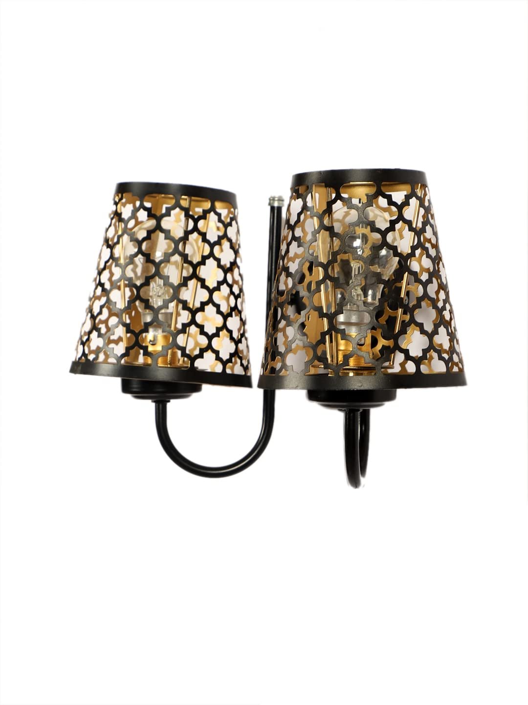 Dual Etched Diamond Wall Mounted Lamp with Iron Base