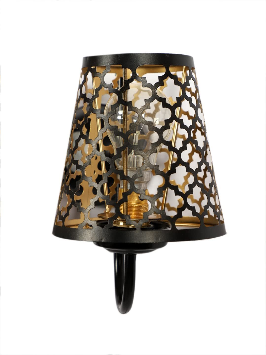 Dual Etched Diamond Wall Mounted Lamp with Iron Base