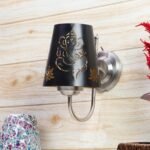 Etched Ganesh Ji Wall Mounted Lamp with Steel Base(JH25)