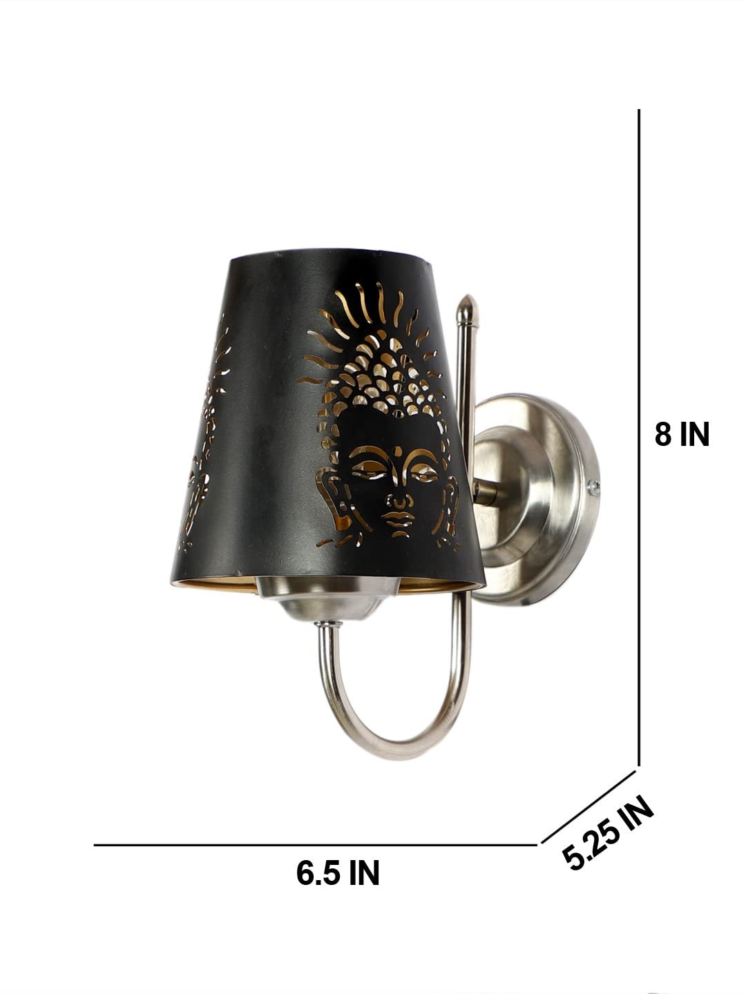 Etched Buddha Ji Wall Mounted Lamp with Steel Base(JH26)