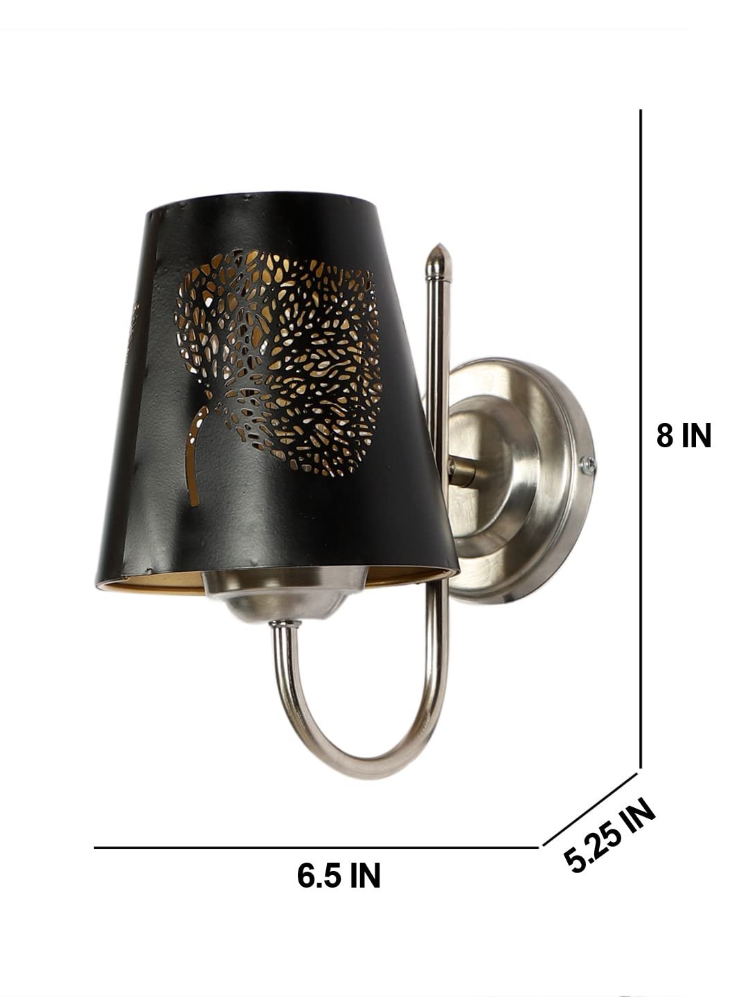 Etched Leaf Wall Mounted Lamp with Steel Base(JH27)