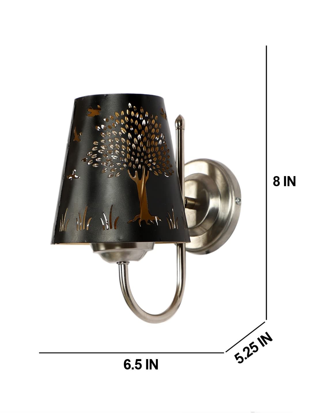 Etched Tree Wall Mounted Lamp with Steel Base(JH28)