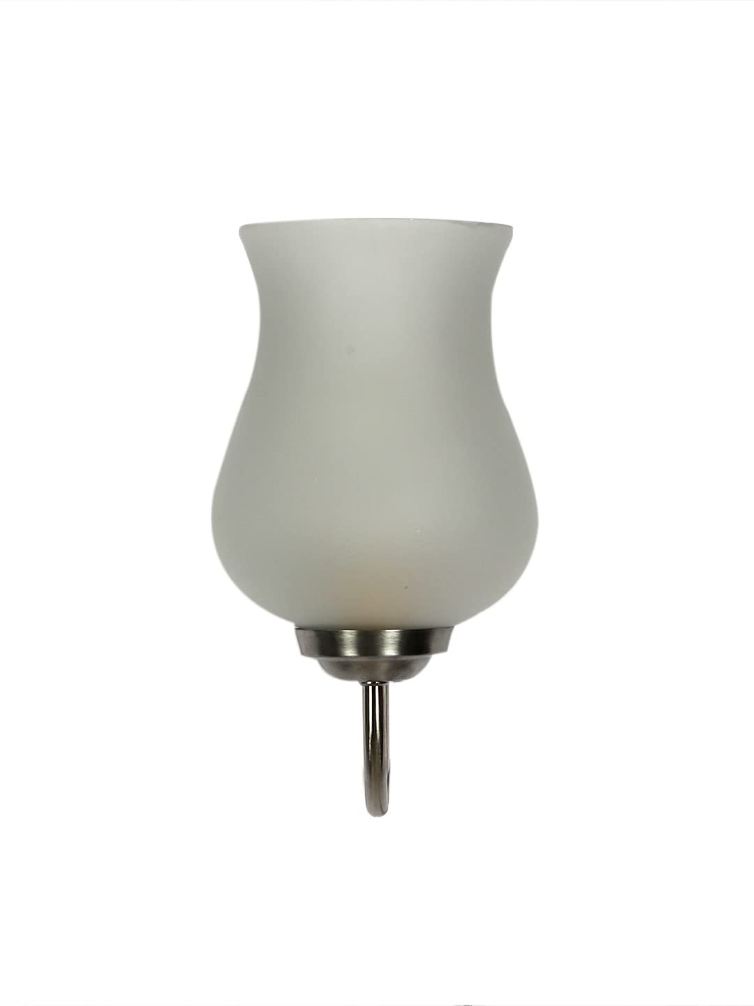 Milky Glass Wall Mounted Lamp with Steel Base(JH32)