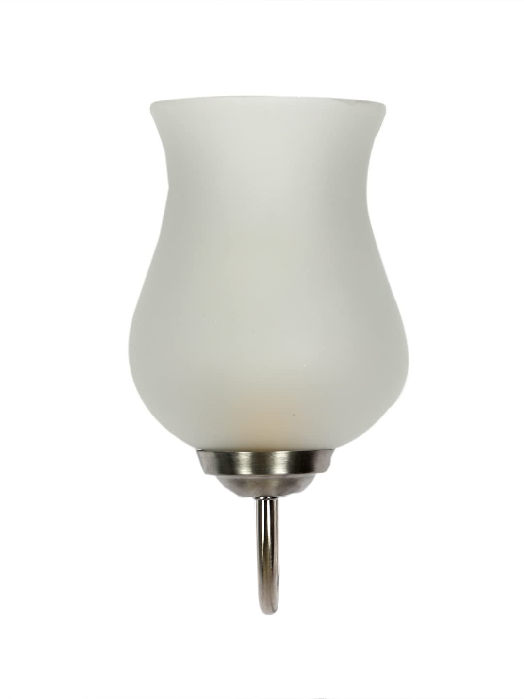 Milky Glass Wall Mounted Lamp with Steel Base(JH32)