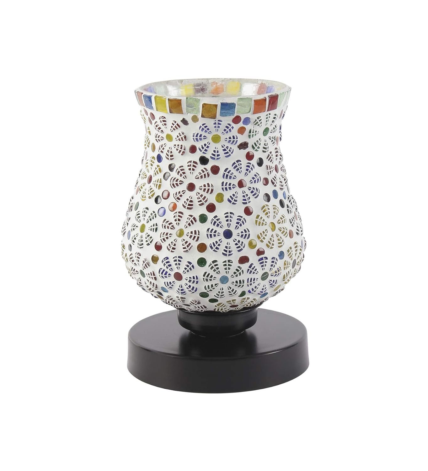 Multicolor Mosaic Glass Table Lamp (Medium, Multicolor)