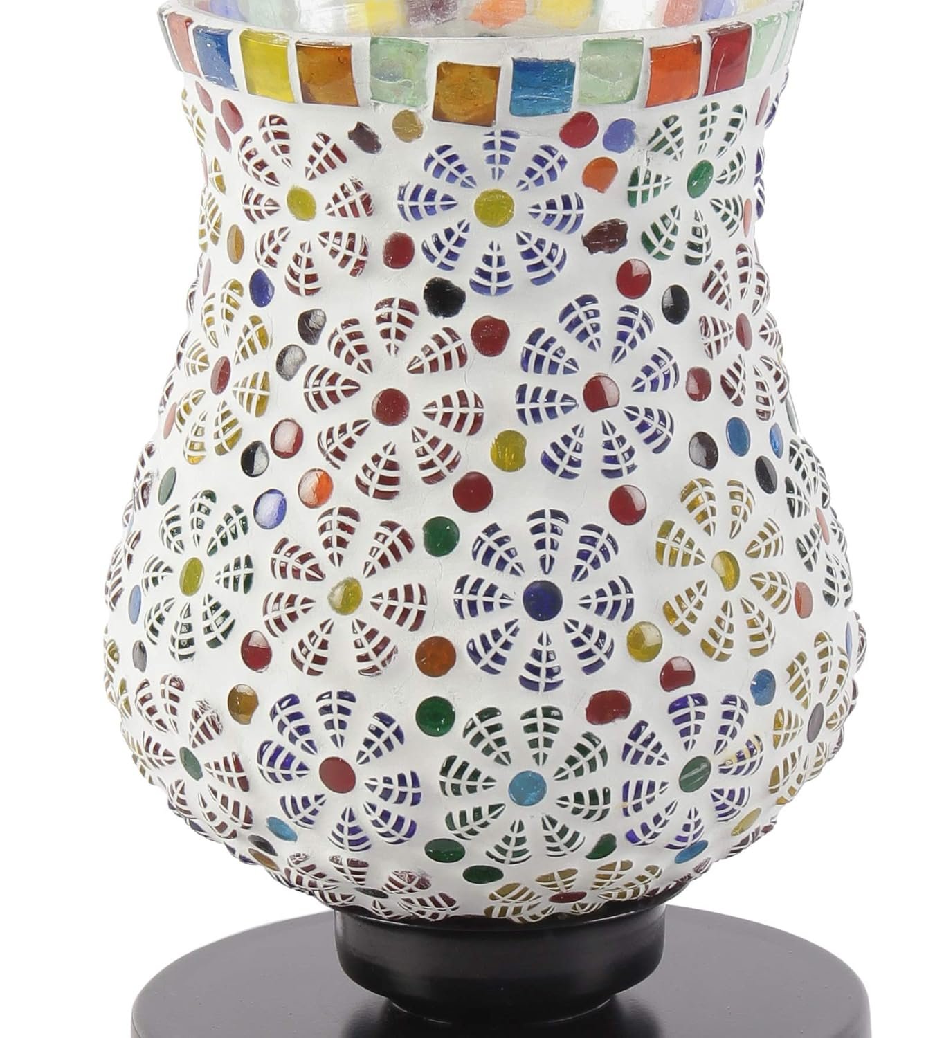 Multicolor Mosaic Glass Table Lamp (Medium, Multicolor)