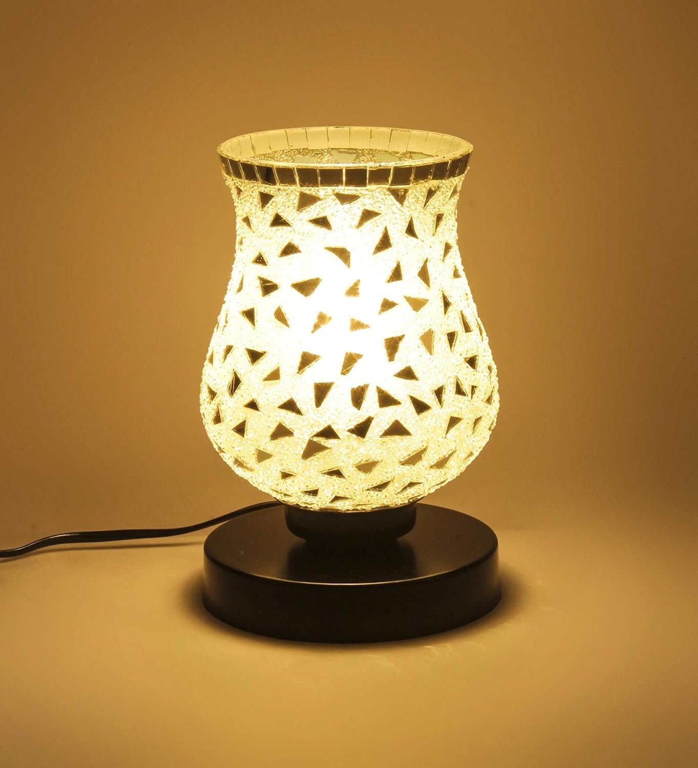 Multicolor Mosaic Glass Table Lamp (Medium, Multicolor)