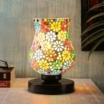 Multicolor Mosaic Glass Table Lamp (Medium, Multicolor)