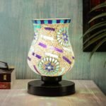 Multicolor Mosaic Glass Table Lamp (Medium, Multicolor)