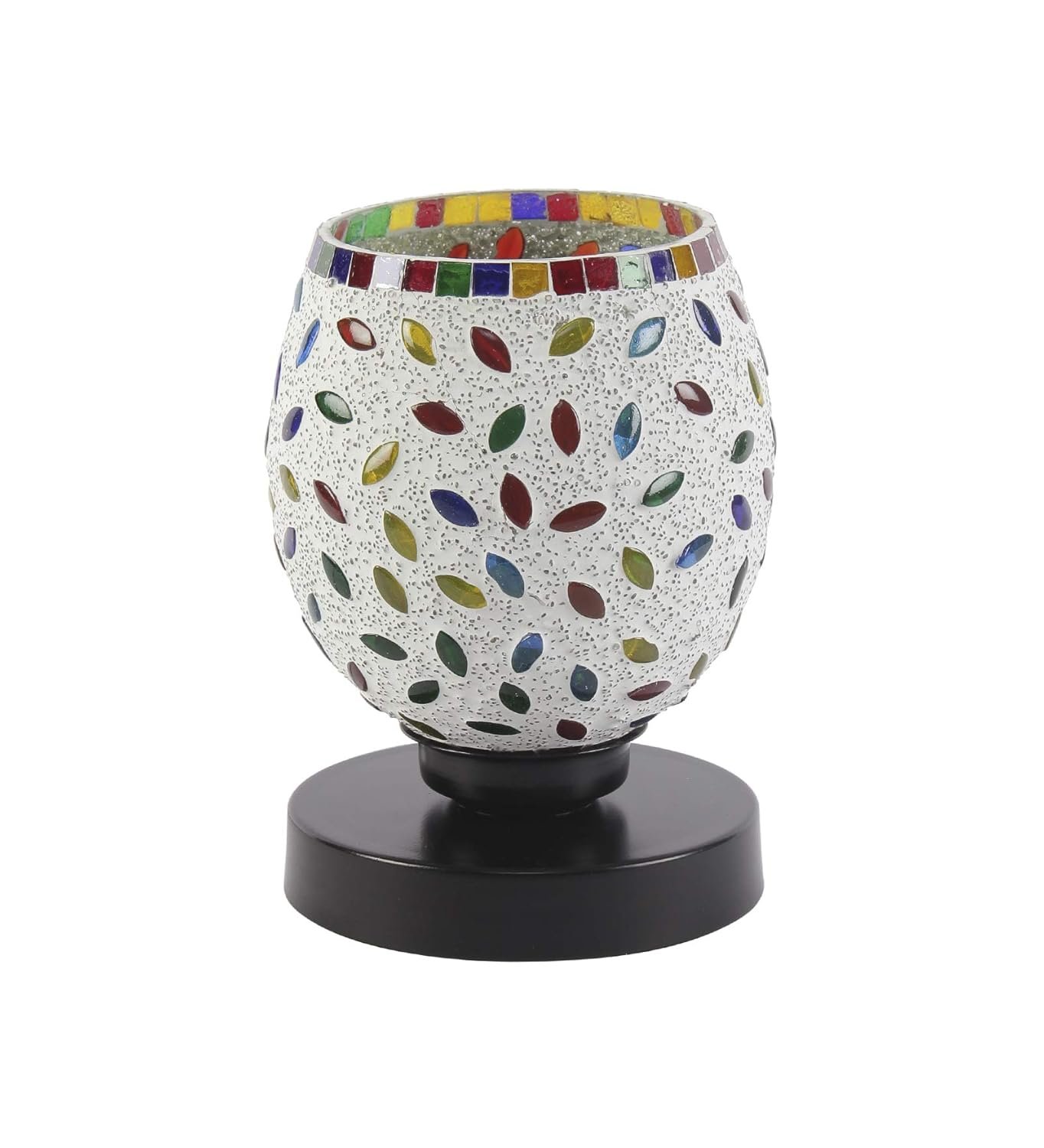 Multicolor Glass Mosaic Table Lamp (Medium, Multicolor)