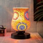 Multicolor Mosaic Glass Table Lamp (Medium, Multicolor)