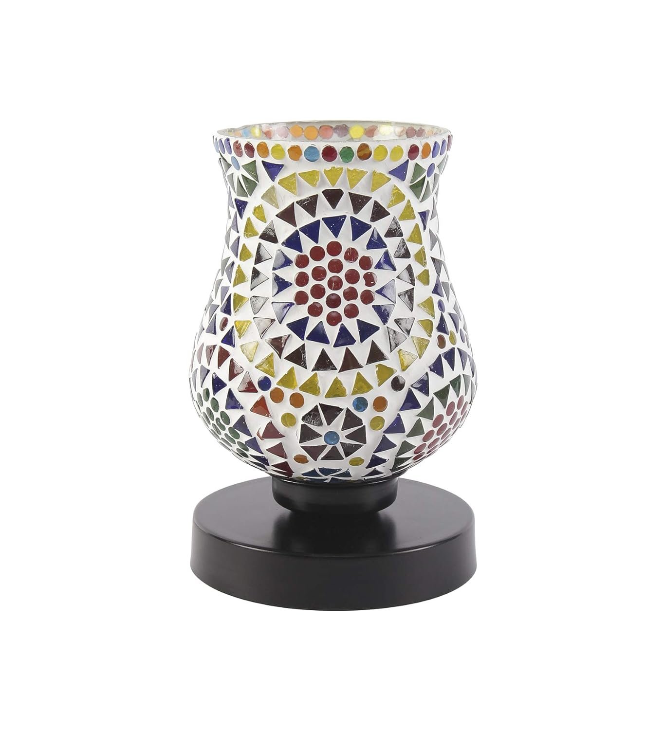 Multicolor Mosaic Glass Table Lamp (Medium, Multicolor)