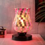Multicolor Mosaic Glass Table Lamp (Medium, Multicolor)
