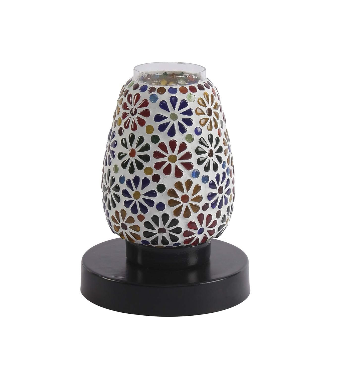 Multicolor Mosaic Glass Table Lamp (Small, Multicolor)