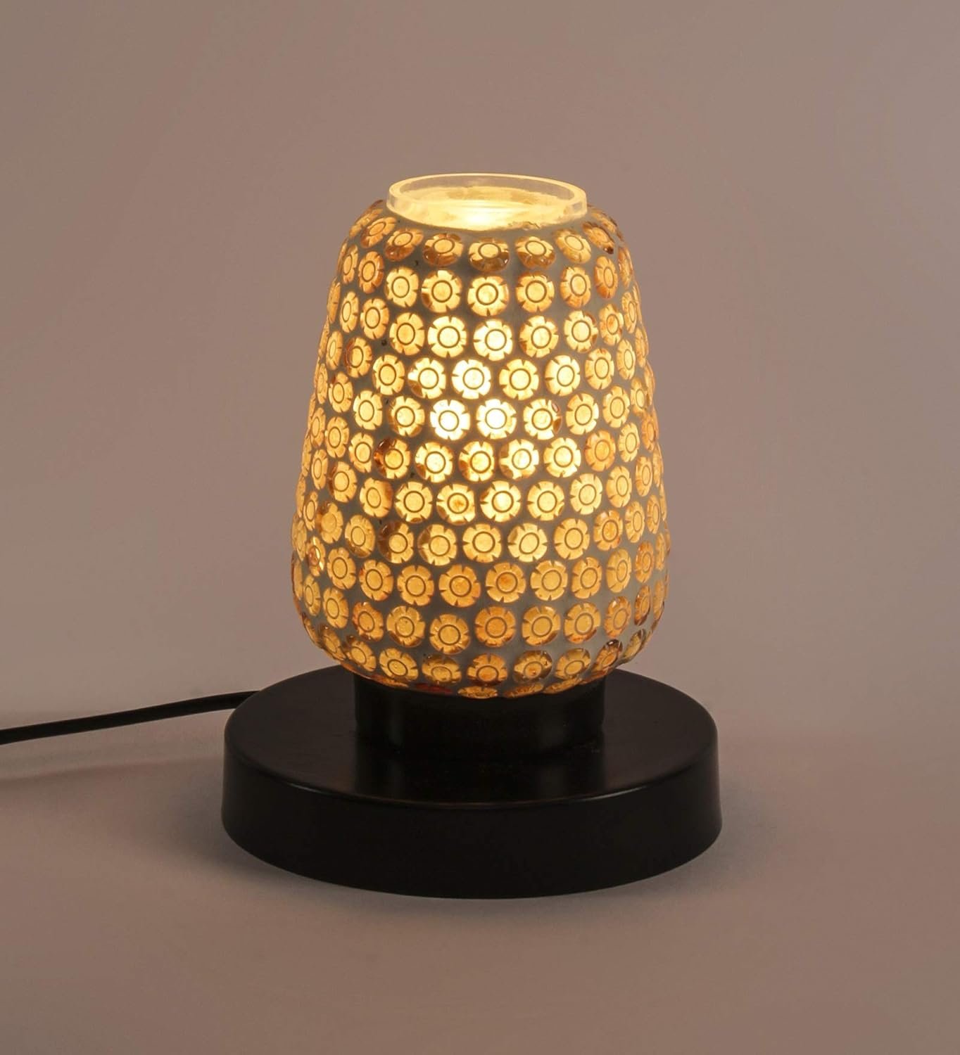 Multicolor Mosaic Glass Table Lamp (Small, Multicolor)