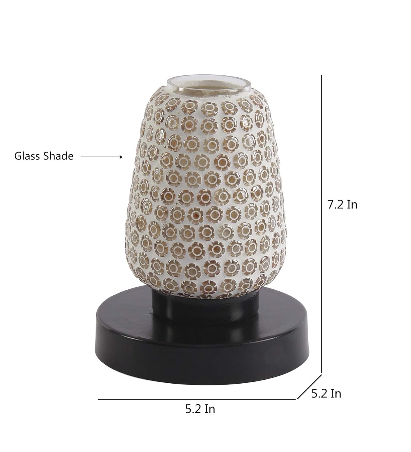 Multicolor Mosaic Glass Table Lamp (Small, Multicolor)