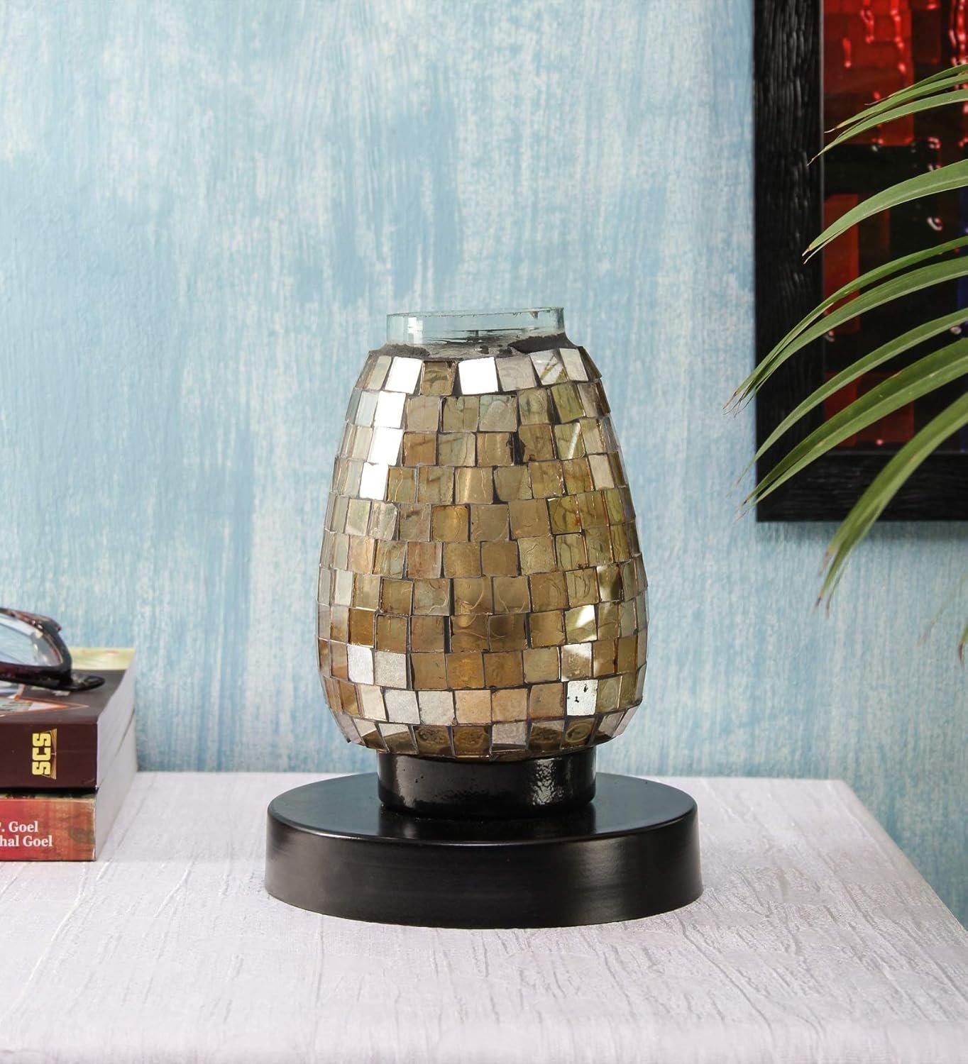 Multicolor Mosaic Glass Table Lamp (Small, Multicolor)