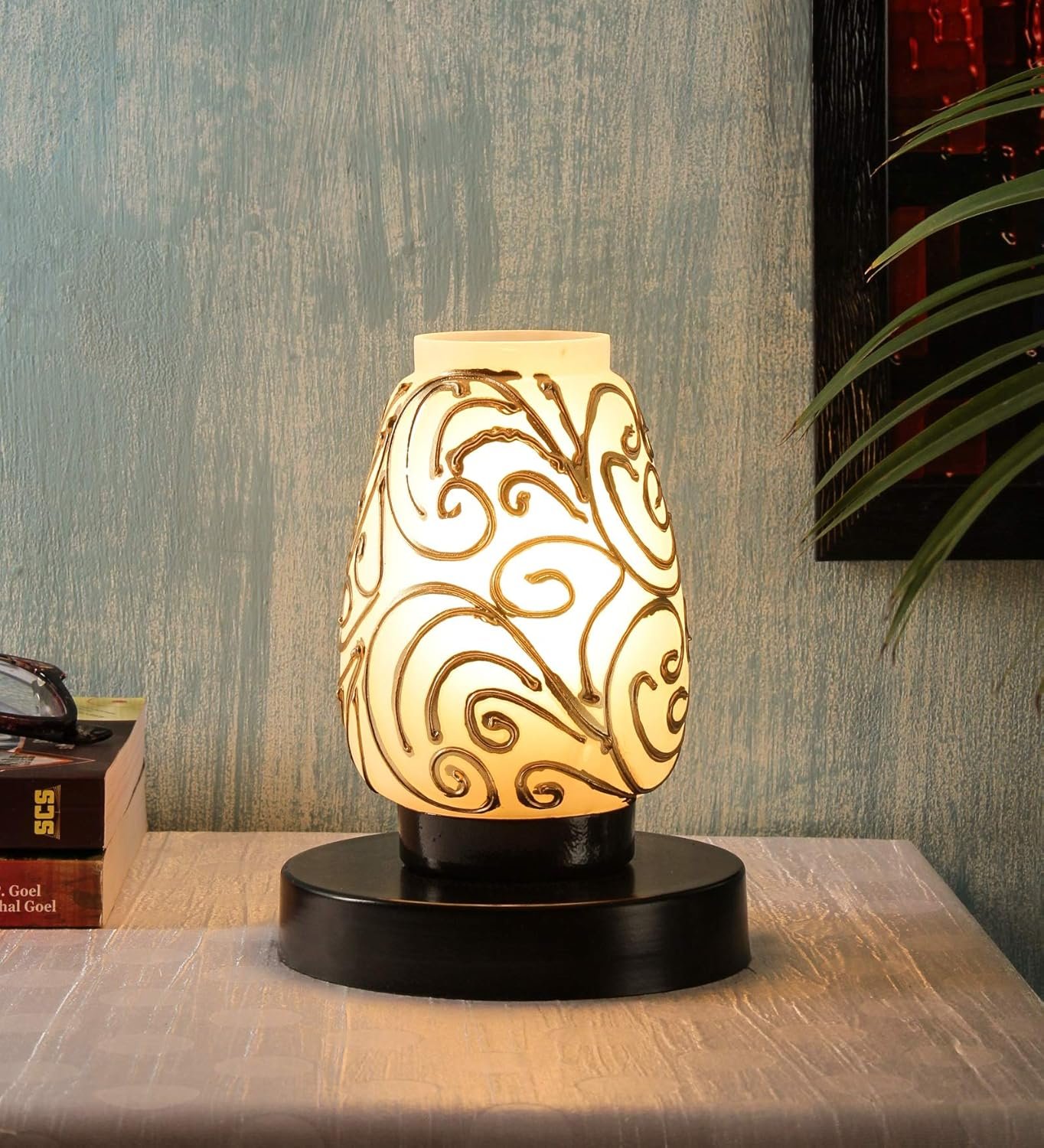 Multicolor Mosaic Glass Table Lamp (Small, Multicolor)
