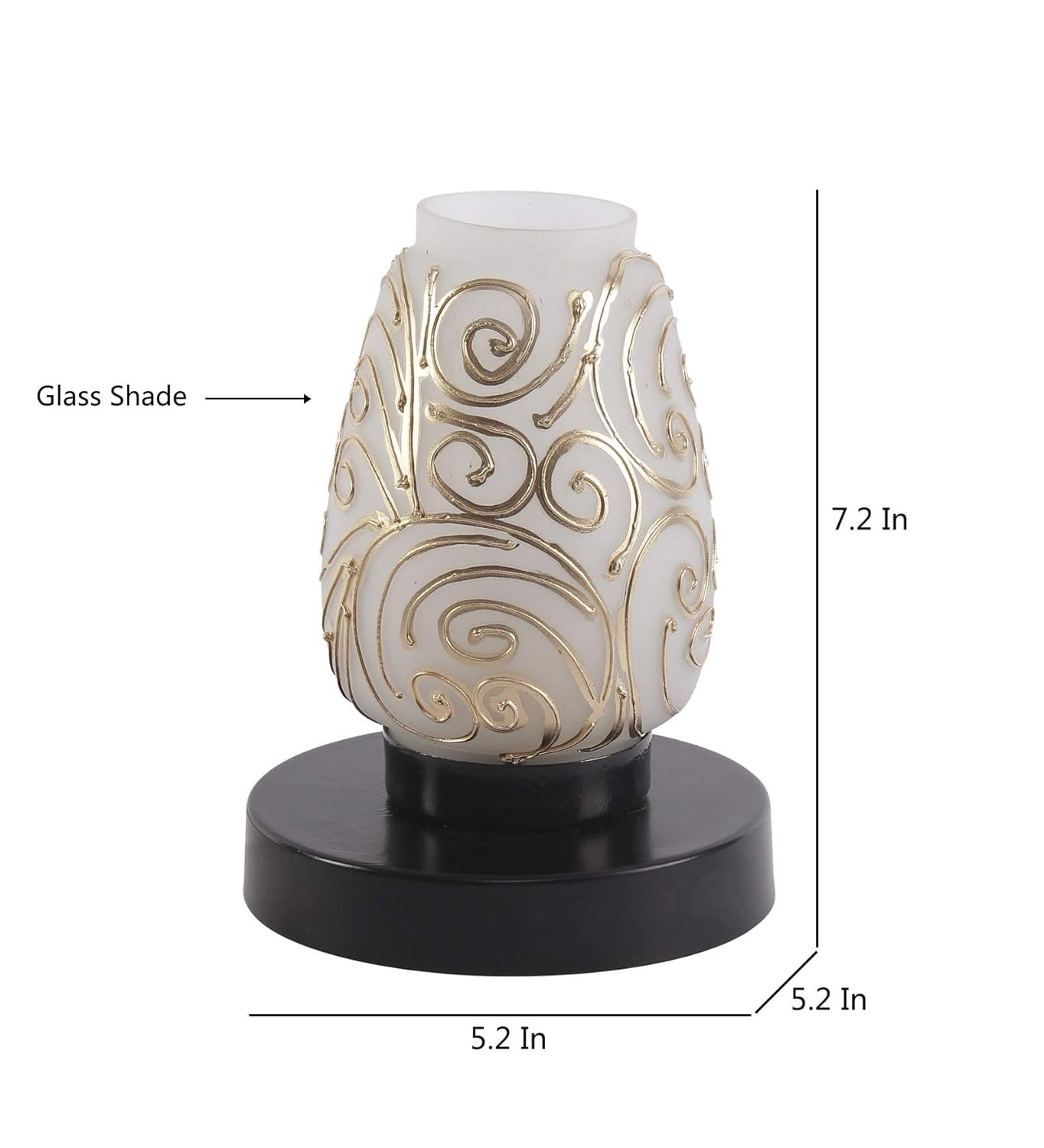 Multicolor Mosaic Glass Table Lamp (Small, Multicolor)