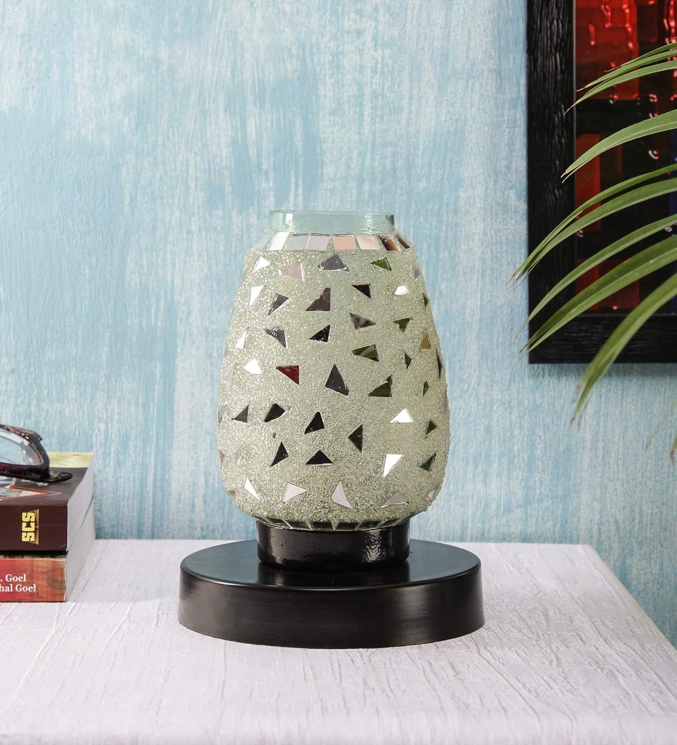 Multicolor Mosaic Glass Table Lamp (Small, Multicolor)