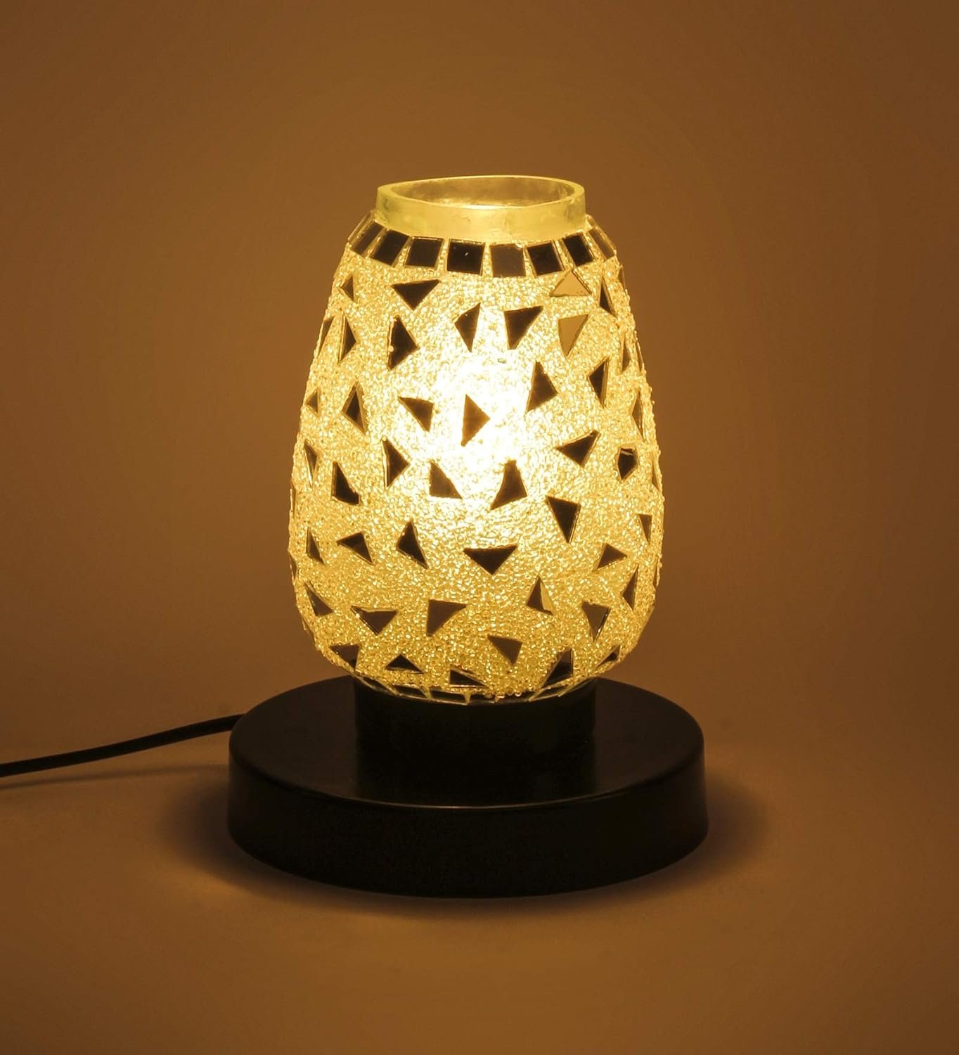 Multicolor Mosaic Glass Table Lamp (Small, Multicolor)