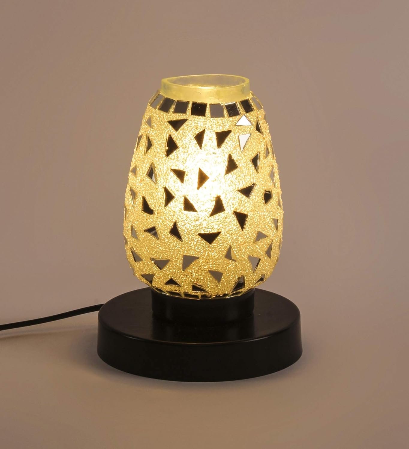 Multicolor Mosaic Glass Table Lamp (Small, Multicolor)