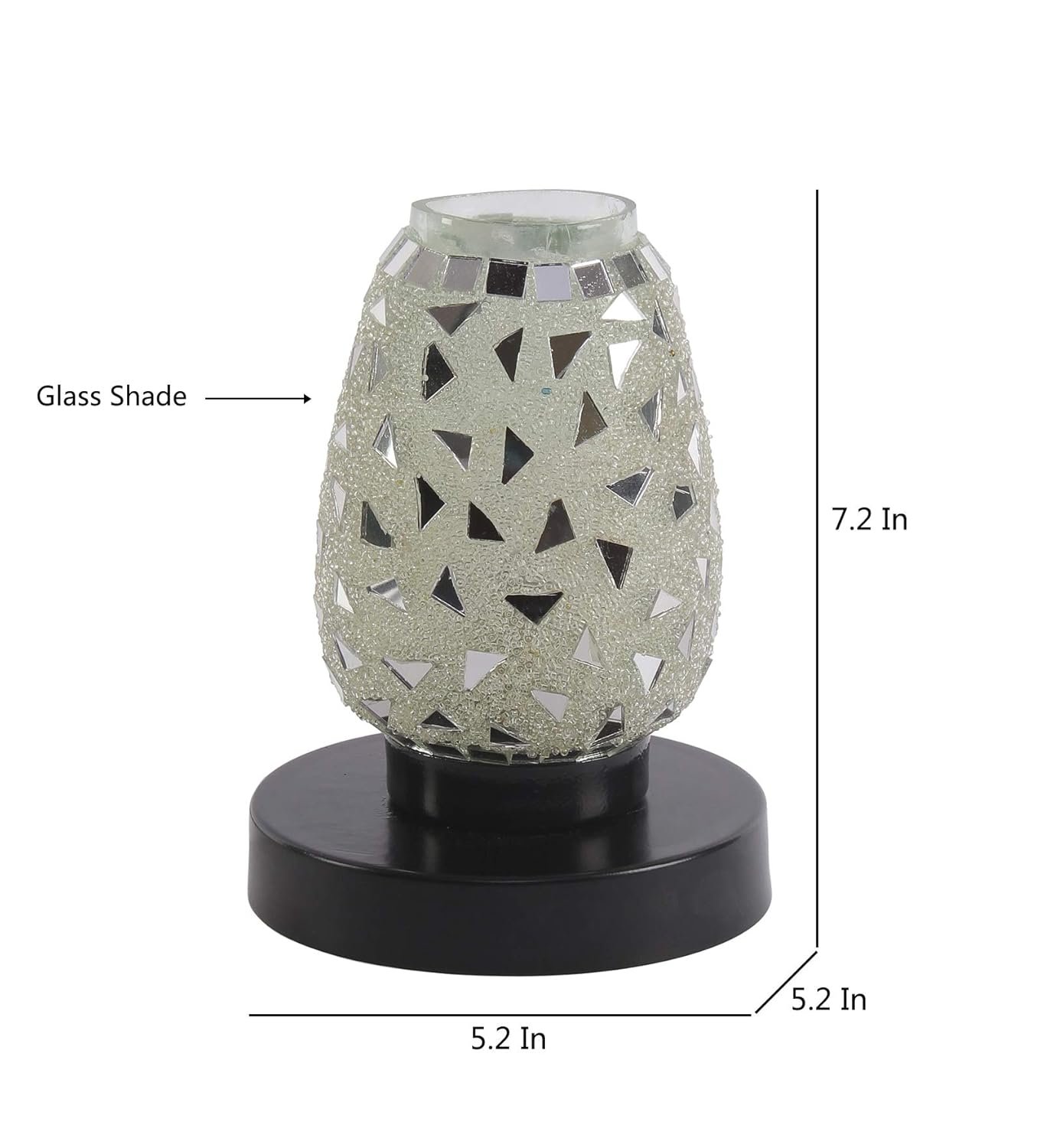 Multicolor Mosaic Glass Table Lamp (Small, Multicolor)