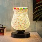 Multicolor Mosaic Glass Table Lamp (Medium, Multicolor)