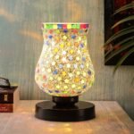 Multicolor Mosaic Glass Table Lamp (Medium, Multicolor)