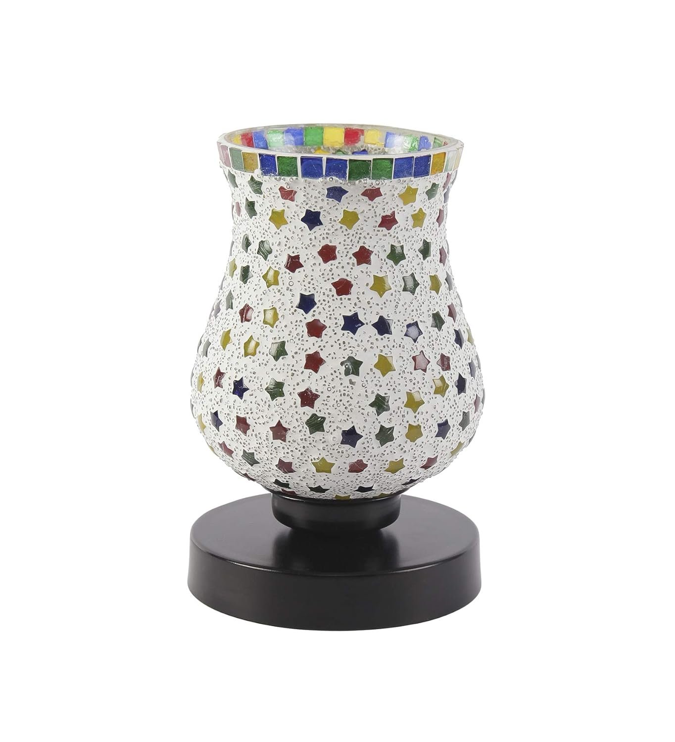 Multicolor Mosaic Glass Table Lamp (Medium, Multicolor)