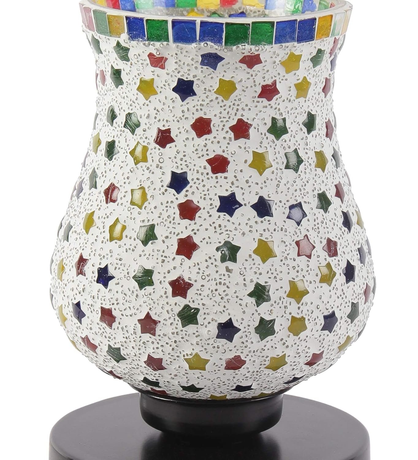 Multicolor Mosaic Glass Table Lamp (Medium, Multicolor)