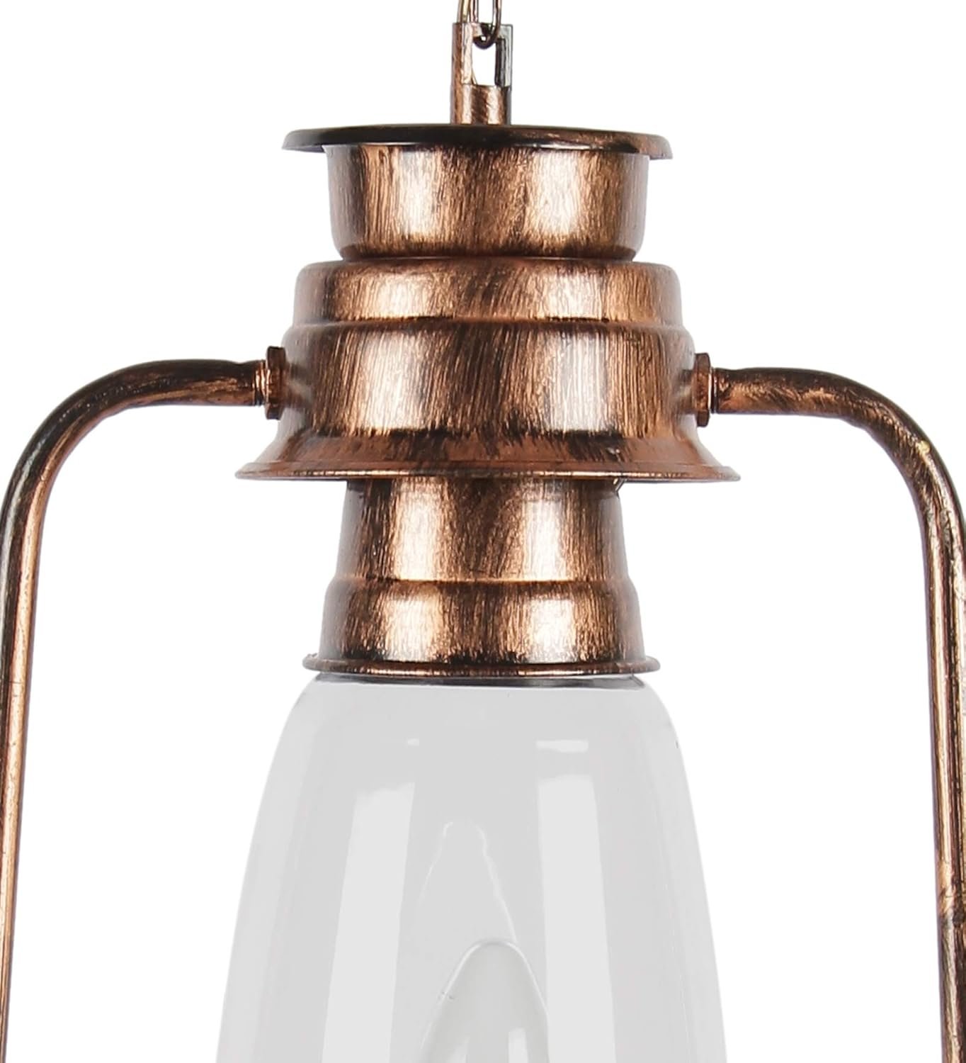 Copper Clear Glass Lantern Hanging (Clear)