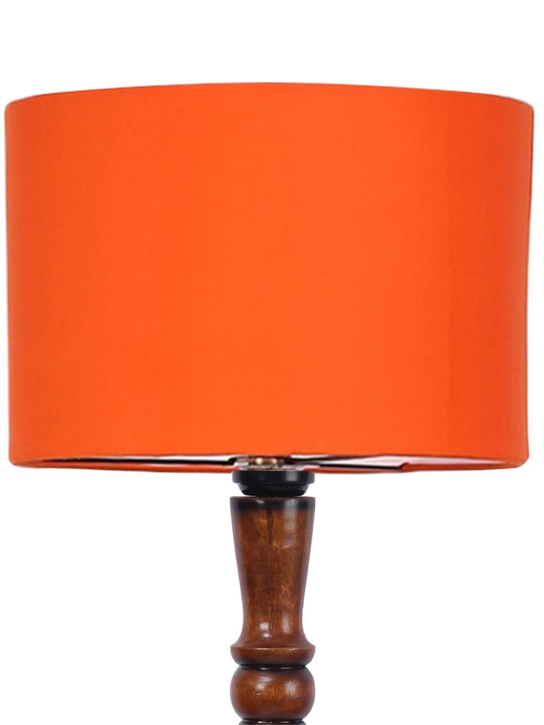 Orange Cotton Wooden Floor lamp -3