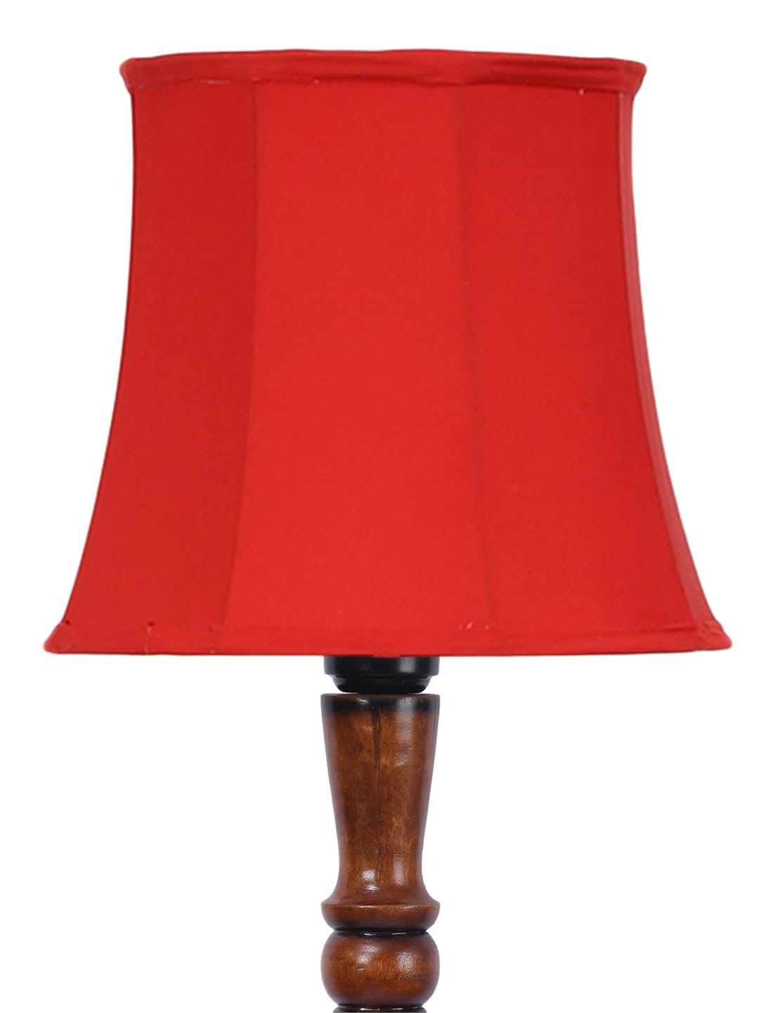 Red Cotton Wooden Floor Lamp -6