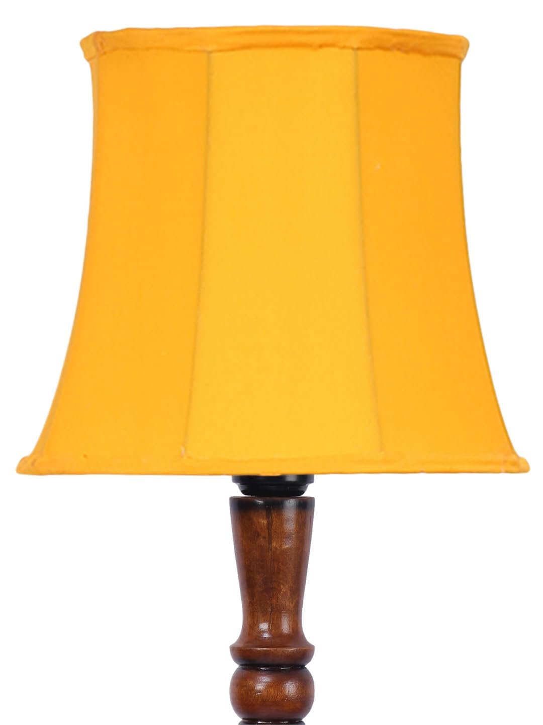 Yellow Cotton Wooden Floor Lamp -7