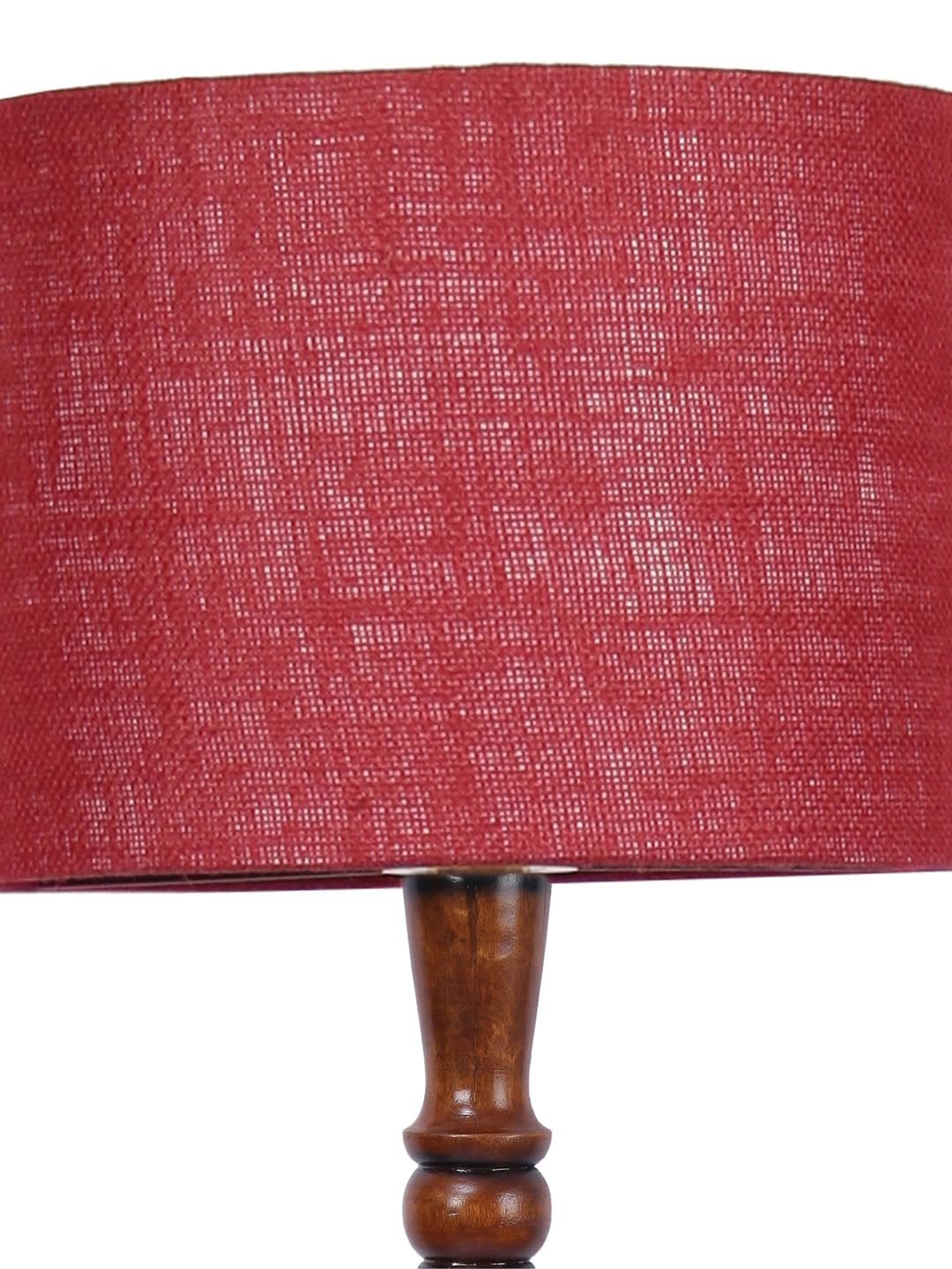 Maroon Jute Wooden Floor Lamp -12