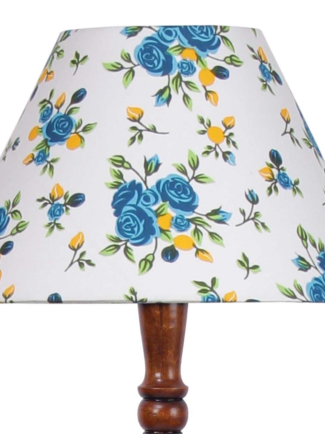 Multicolor Cotton Conical Wooden Floor lamp -28