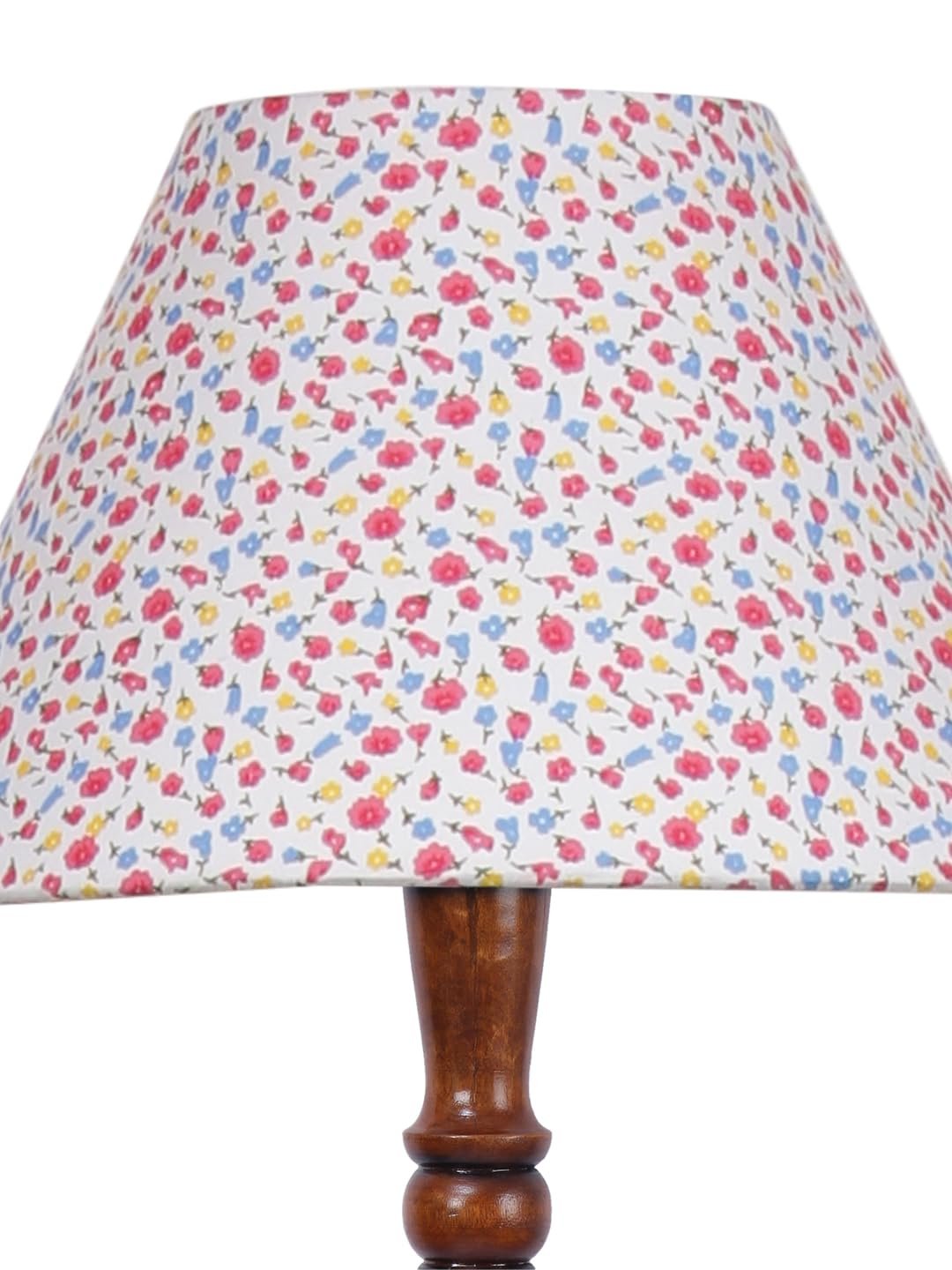 Multicolor Cotton Conical Wooden Floor lamp -30