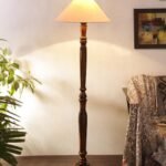 Off-White Coolie Cotton Wooden Floor lamp -33