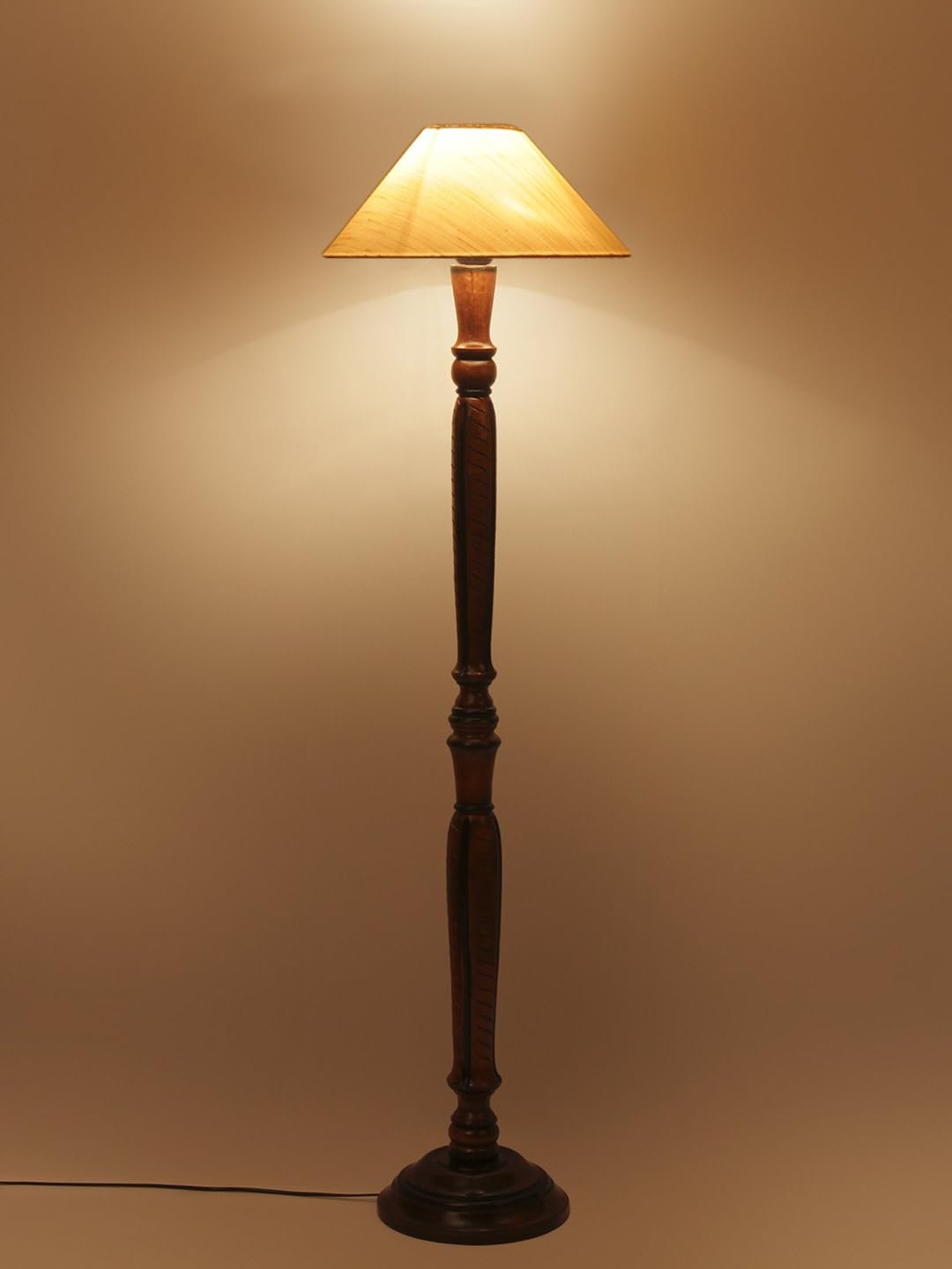 Off-White Coolie Cotton Wooden Floor lamp -33