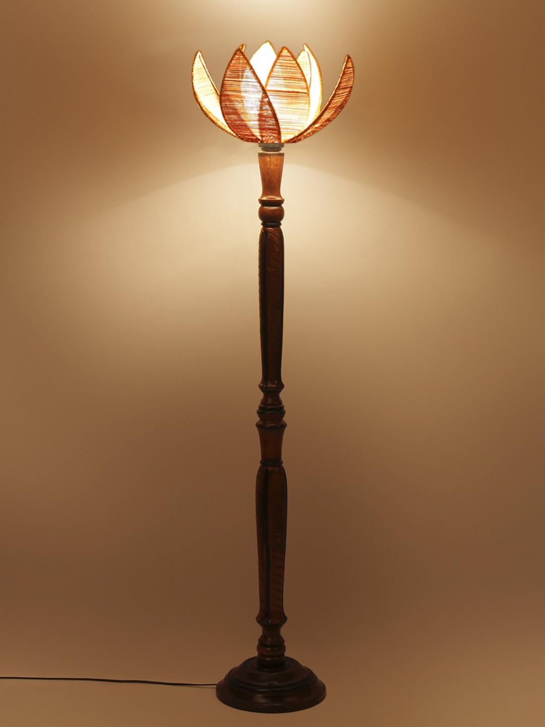 Bamboo Rose Wooden Floor lamp -38