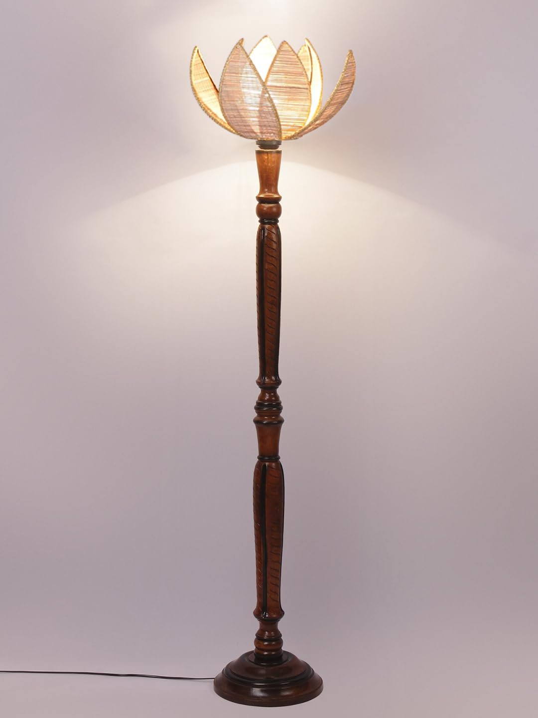Bamboo Rose Wooden Floor lamp -38