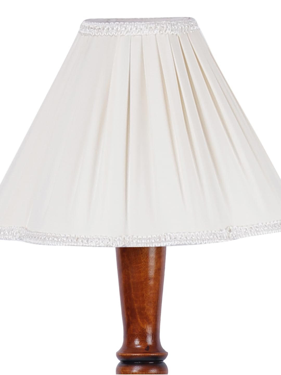 Vintage Cotton Shade Wood Floor Lamp -40