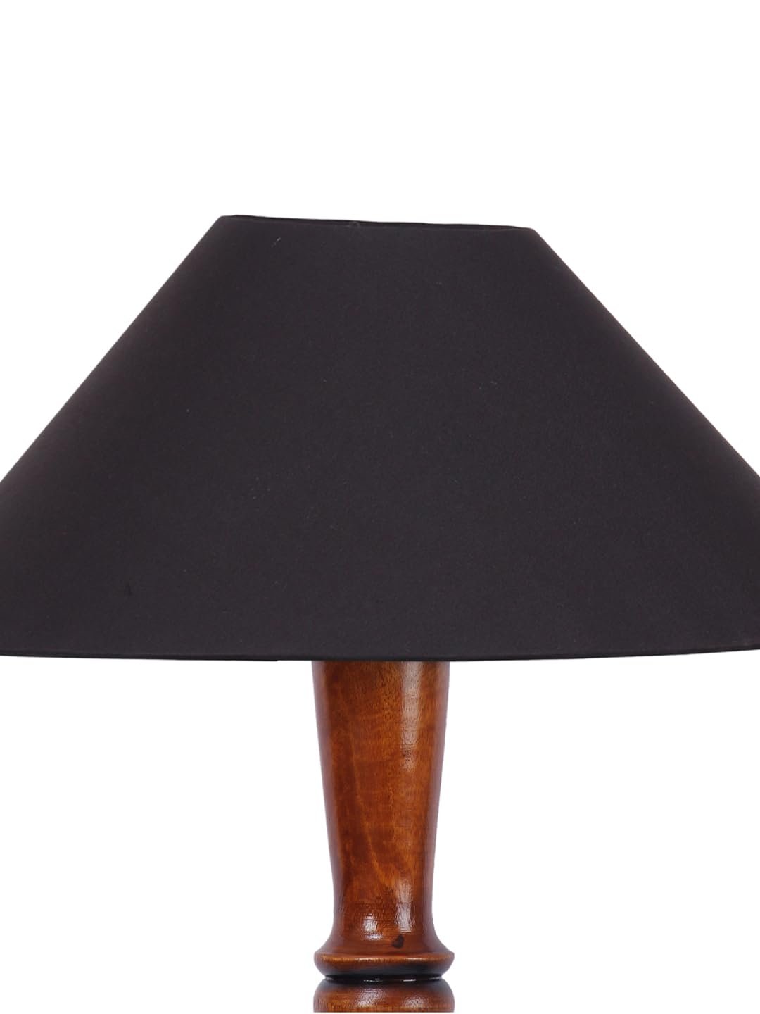 Black Coolie Cotton Wooden Floor lamp -72