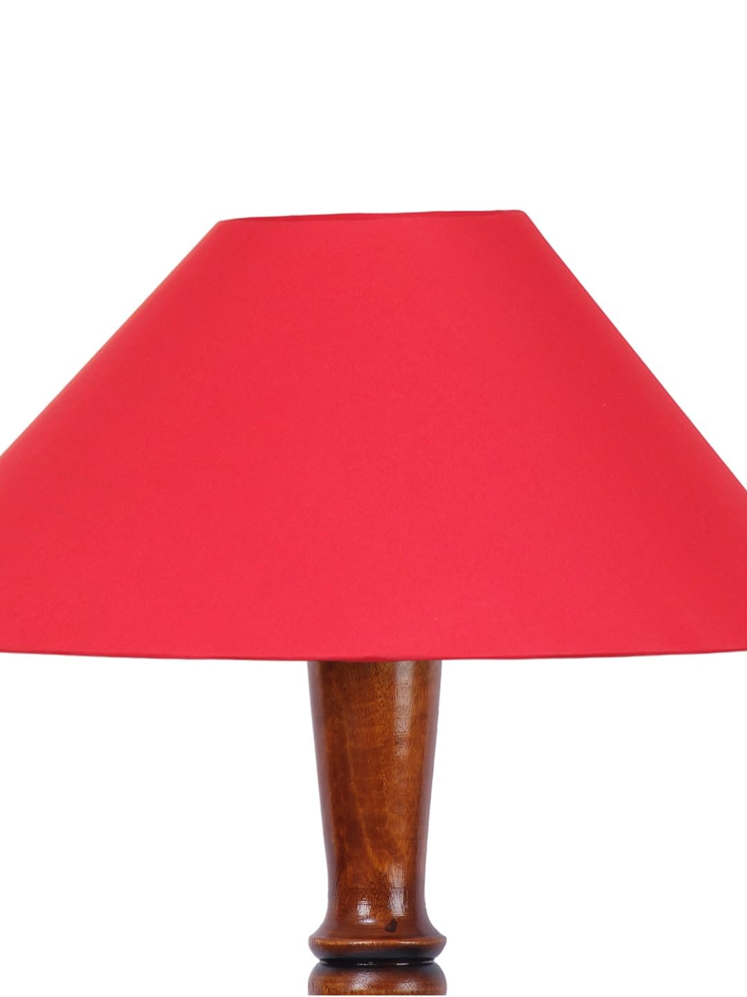 Red Coolie Cotton Wooden Floor lamp -73