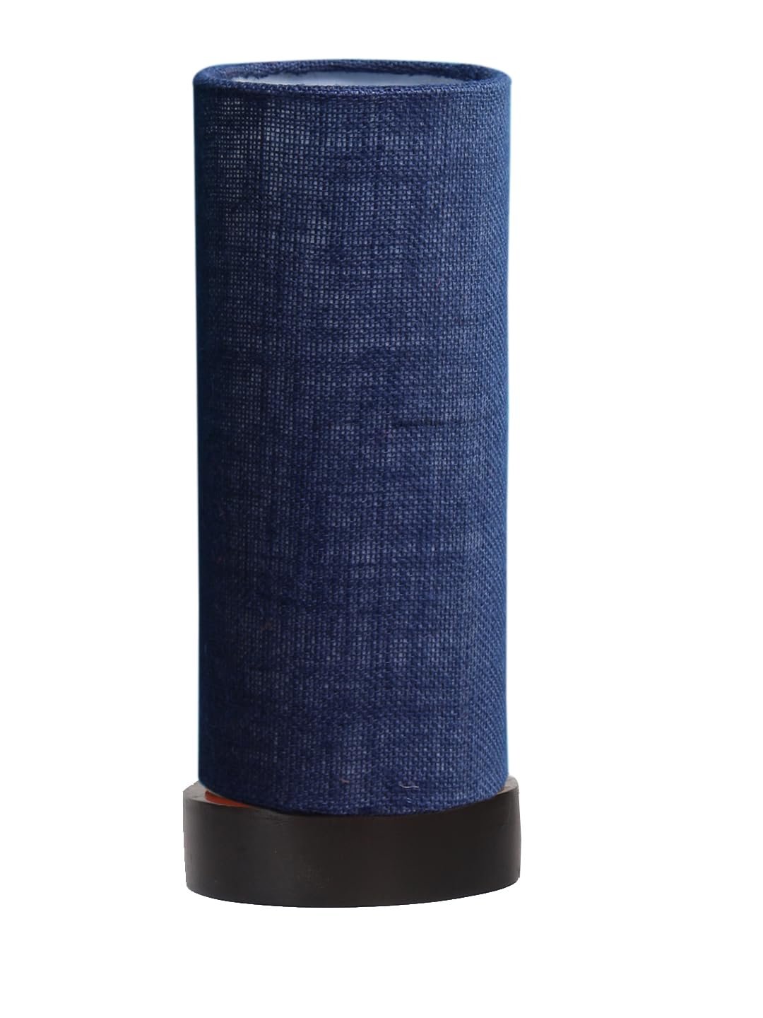 Blue Jute Table lamp Office/Home/Gifting with Wood Black Base (5x5x11) Inches -Blue
