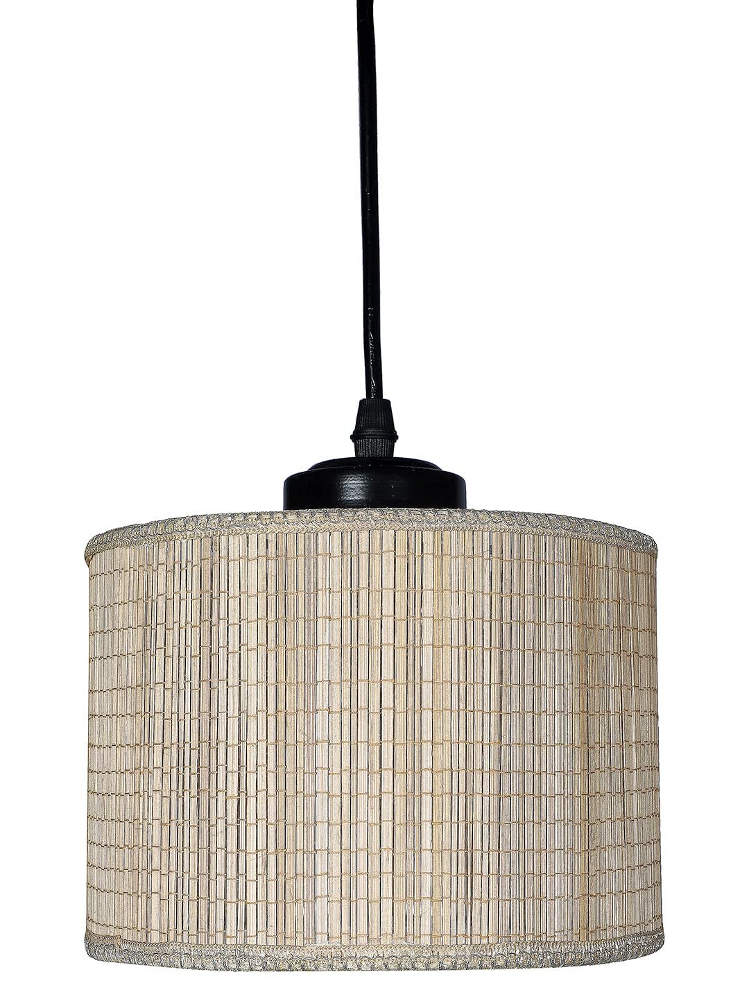 Bamboo Round Drum Cluster Hanging Lamp for Living Room