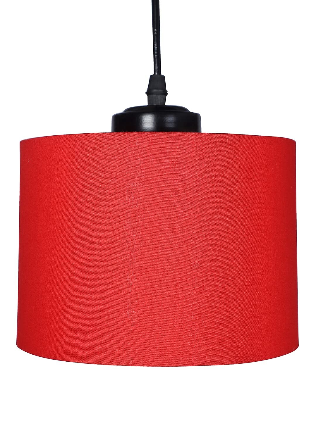 Red Cotton Round Drum Cluster Hanging Lamp