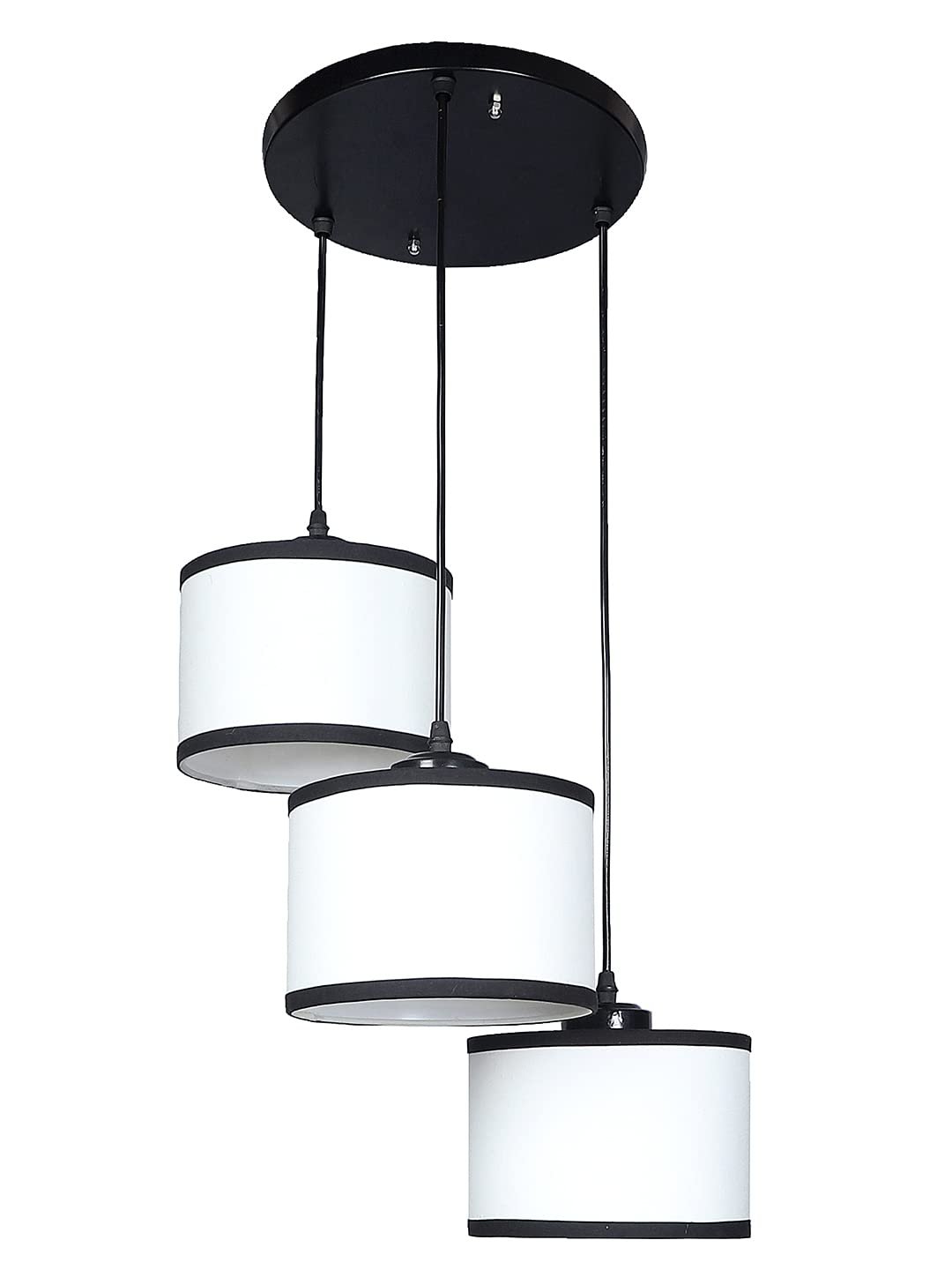Multicolor Cotton Round Drum Cluster Hanging Lamp